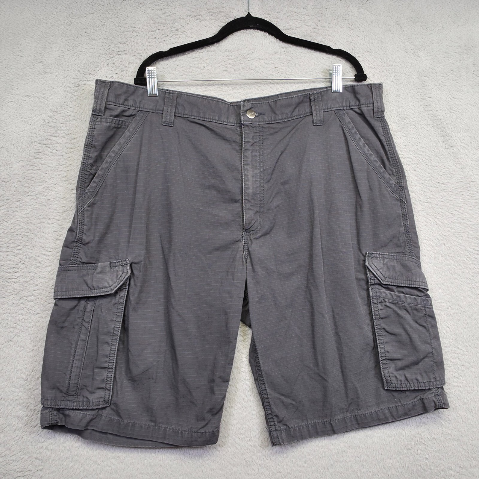 Carhartt Force Tappen Cargo Shorts Mens 40 Gray Relaxed Ripstop Utilty Workwear